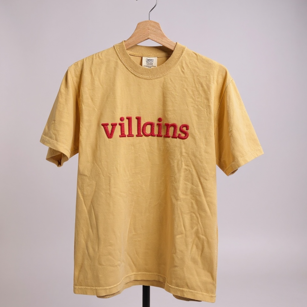 Kansas City Villains Custom Comfort Colors Embroidered T-shirt | 3D Puff 