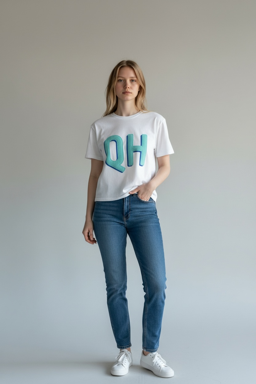Custom Monogram Felt Embroidered T-Shirt | Personalized Boxy Crop Comfort Colors
