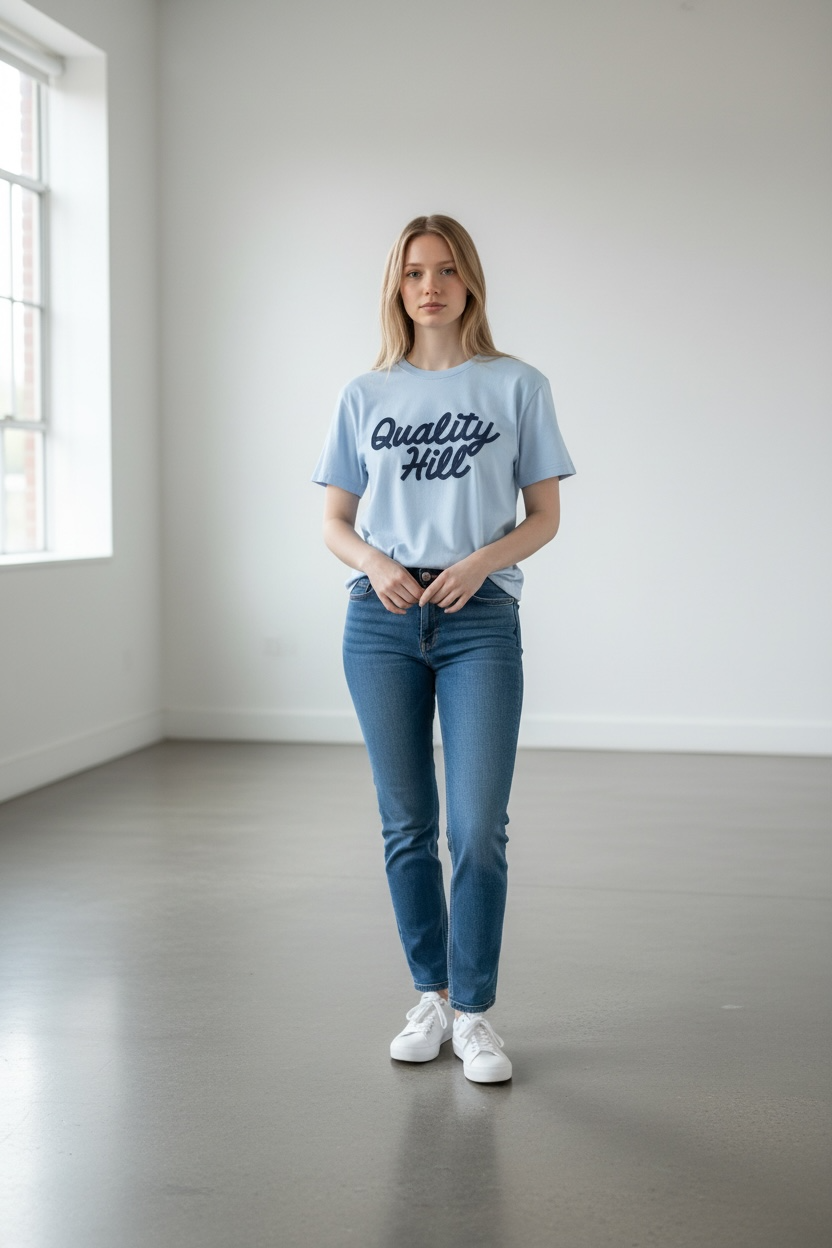 Personalized Signature Felt Appliqué Tee | Custom Script Name T-Shirt