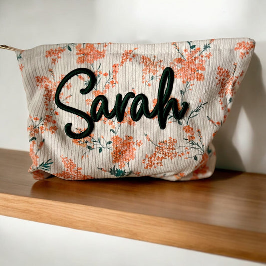 Personalized 3D Puff Embroidery Cosmetic Bag